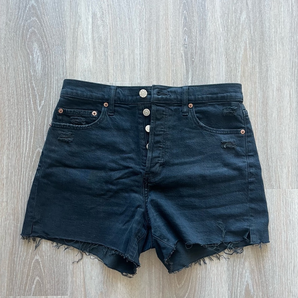 Black Denim Women's Shorts